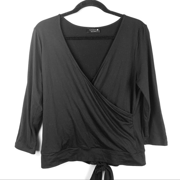 Paperoc Tops - Paperoc Faux Wrap Top XL